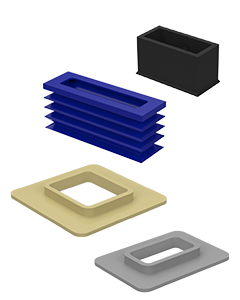 Ventosas retangulares