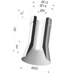 Ventosa plana Série 7 Ø 20 mm