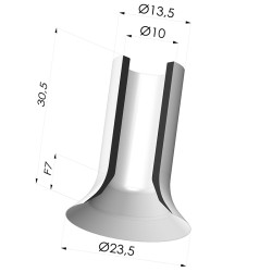 Ventosa plana Série 7 Ø 23 mm