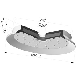 Ventosa plana Série 7SB Ø 101,5 mm