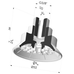 Ventosa plana Série 7R Ø 52 mm
