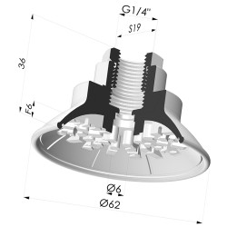 Ventosa plana Série 7R Ø 62 mm