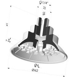 Ventosa plana Série 7R Ø 62 mm