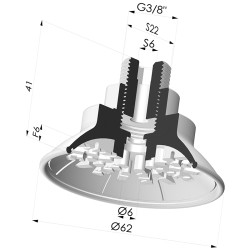 Ventosa plana Série 7R Ø 62 mm
