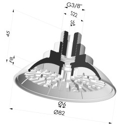 Ventosa plana Série 7R Ø 82 mm