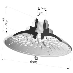 Ventosa plana Série 7R Ø 102 mm