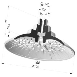 Ventosa plana Série 7R Ø 102 mm