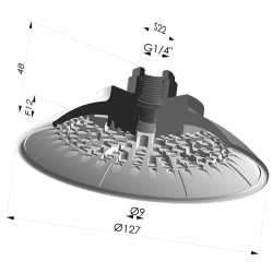 Ventosa plana Série 7R Ø 127 mm