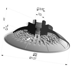 Ventosa plana Série 7R Ø 127 mm