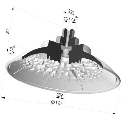 Ventosa plana Série 7R Ø 127 mm