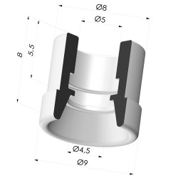 Ventosa plana Série 7 Ø 9 mm