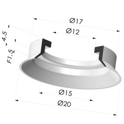 Ventosa plana Série 7 Ø 22 mm