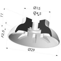 Ventosa plana Série 7 Ø 29 mm