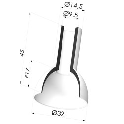 Ventosa plana Série 7 Ø 32 mm