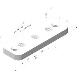 Placa de montagem para câmara de vácuo da série CVM