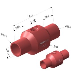 Sistema de transporte pneumático Venturi Série TP - Øint 19,1 mm