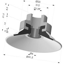 Ventosa plana Série 9 Ø 41,5 mm
