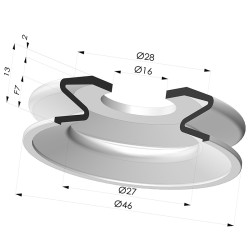 Ventosa 1.5 Fole Série 8 Ø 46MM