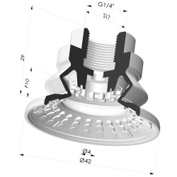 Ventouse 1.5 Soufflets Série 8R Ø 42MM
