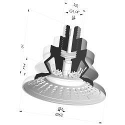 Ventouse 1.5 Soufflets Série 8R Ø 62MM