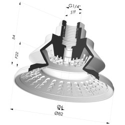 Ventouse 1.5 Soufflets Série 8R Ø 82MM