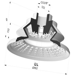 Ventouse 1.5 Soufflets Série 8R Ø 82MM