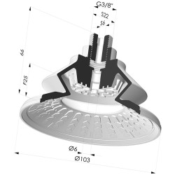 Ventouse 1.5 Soufflets Série 8R Ø 103MM