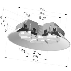 Ventosa plana Série 90 Ø 75 mm