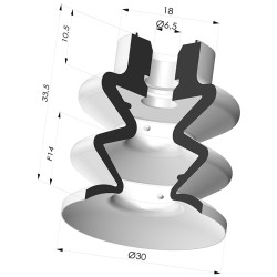 Ventouse 2.5 Soufflets Série 8 Ø 30MM