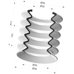 Ventosa 5.5 Fole Série 8 Ø 36MM