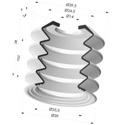 Ventosa 4.5 Fole Série 8 Ø 39MM