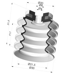 Ventouse 4.5 Soufflets Série 92 Ø 30MM