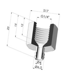 Inserto fêmea removível G1/4"