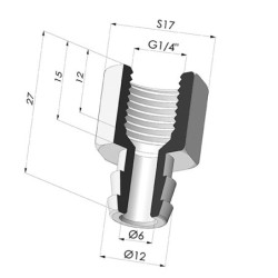 Inserto fêmea removível G1/4"