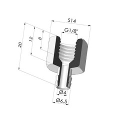 Inserto removível fêmea G1/8"