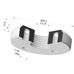Inserto feminino removível 1/2G