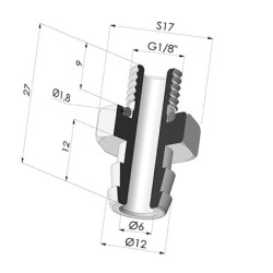 Inserto removível macho G1/8"