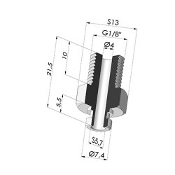 Inserto removível macho 1/8G