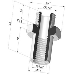 Inserto crimpado macho G1/4"