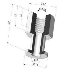 Inserto fêmea crimpado G1/8"