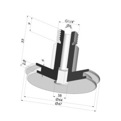 Inserto removível macho G1/4"