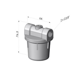 Filtre Vide Cuve Aluminium Série FV - F 44µm