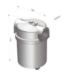Filtre Vide Cuve Aluminium Série FV - F 44µm