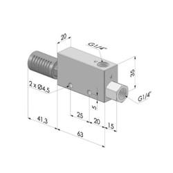 Venturi Série VT de Estágio Único - 91% de Vácuo