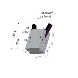 Pince Serrage Angulaire Série DS - Double effet