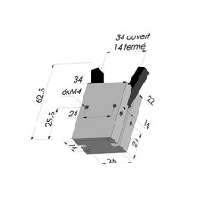 Pince Serrage Angulaire Série NOV RS - Simple effet