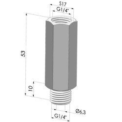 Sensor de esfera da série PB - G1/4" macho para vácuo