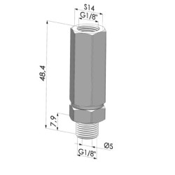 Sensor de esfera da série PB - G1/8" macho para vácuo