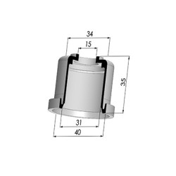 Membrana - Øext 40MM - Øint 31MM - H 35MM