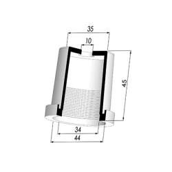 Membrana - Øext 44MM - Øint 34MM - H 45MM